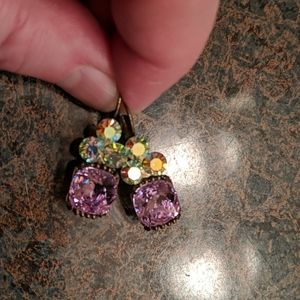 Rhinestone earrings for pierced ears